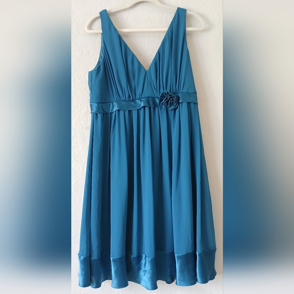 JS Boutique Teal V-Neck Maxi Dress